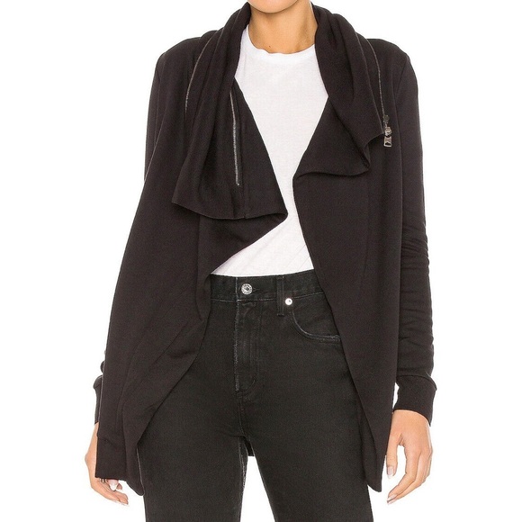All Saints Sweaters - Black Drape Front Sweater